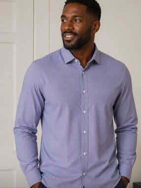 Men's J. Crew Blue And White  Button-Down Shirt